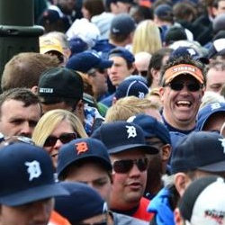 Detroit Tigers fans in the stands